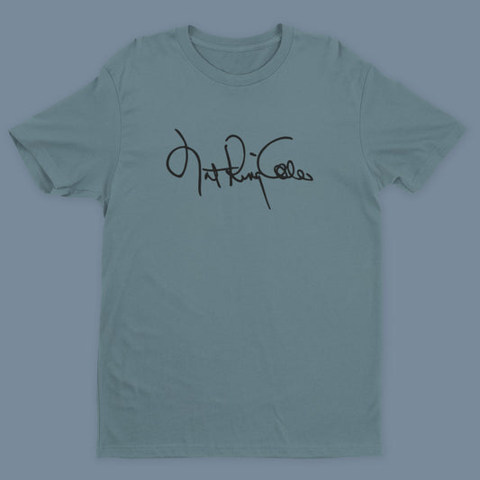 Nat King Cole Signature T-Shirt - Steel Blue